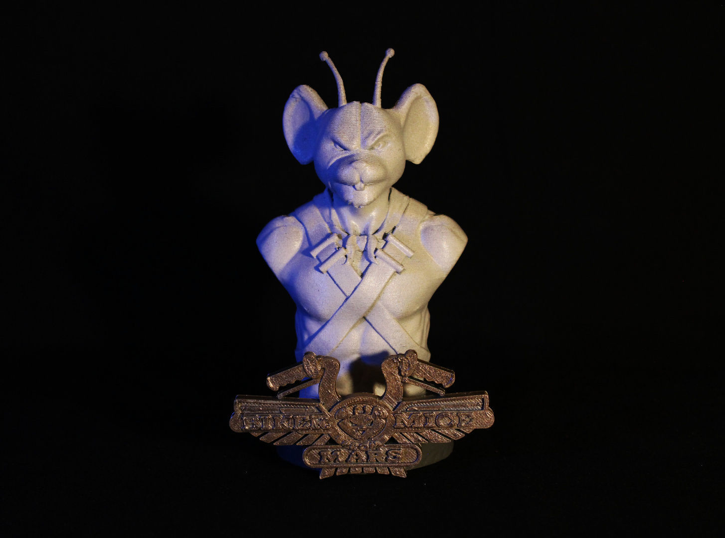 Vinnie rat bust 3D print model_1