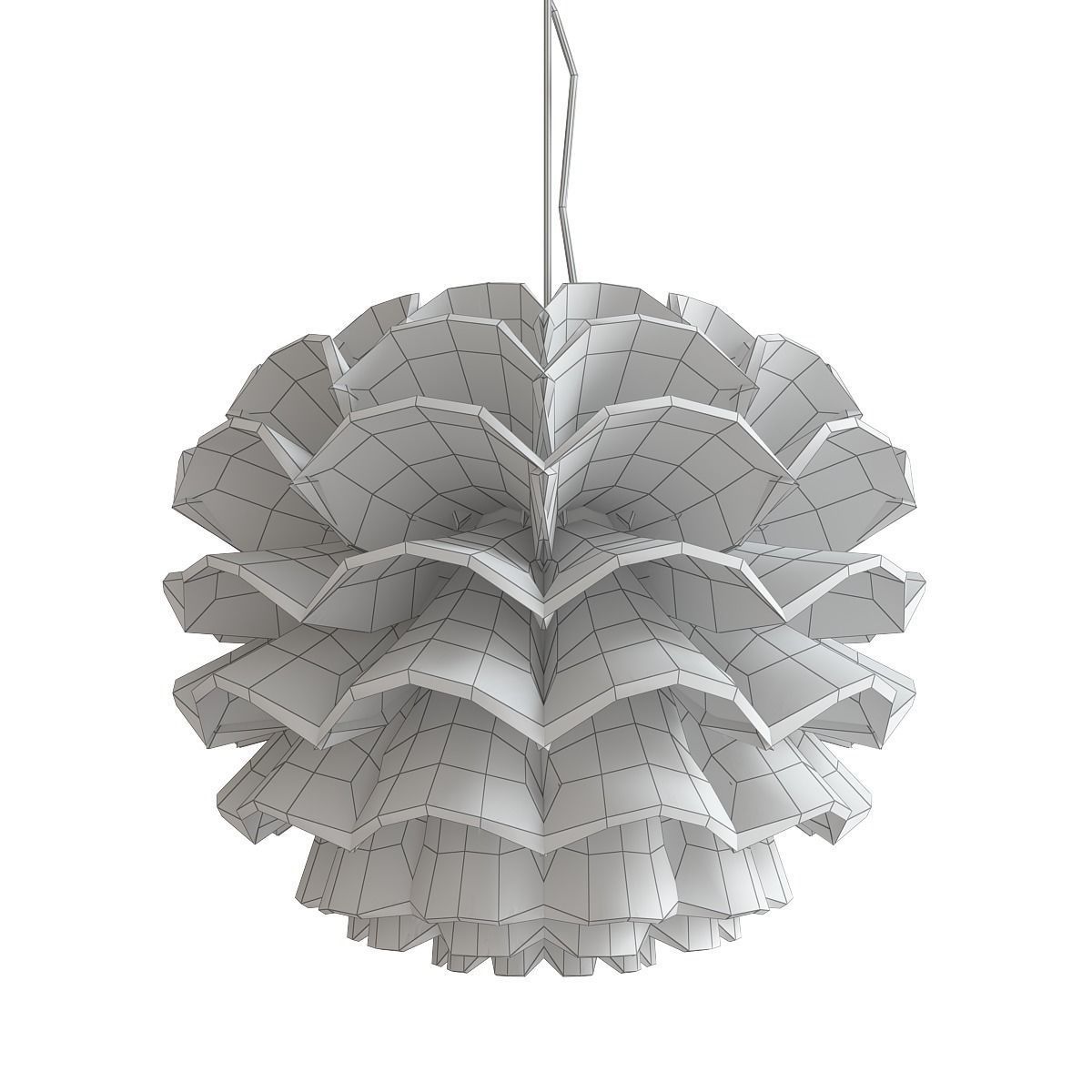 Chandelier collection 3d model pendant light with flower Low-poly 3D model_12