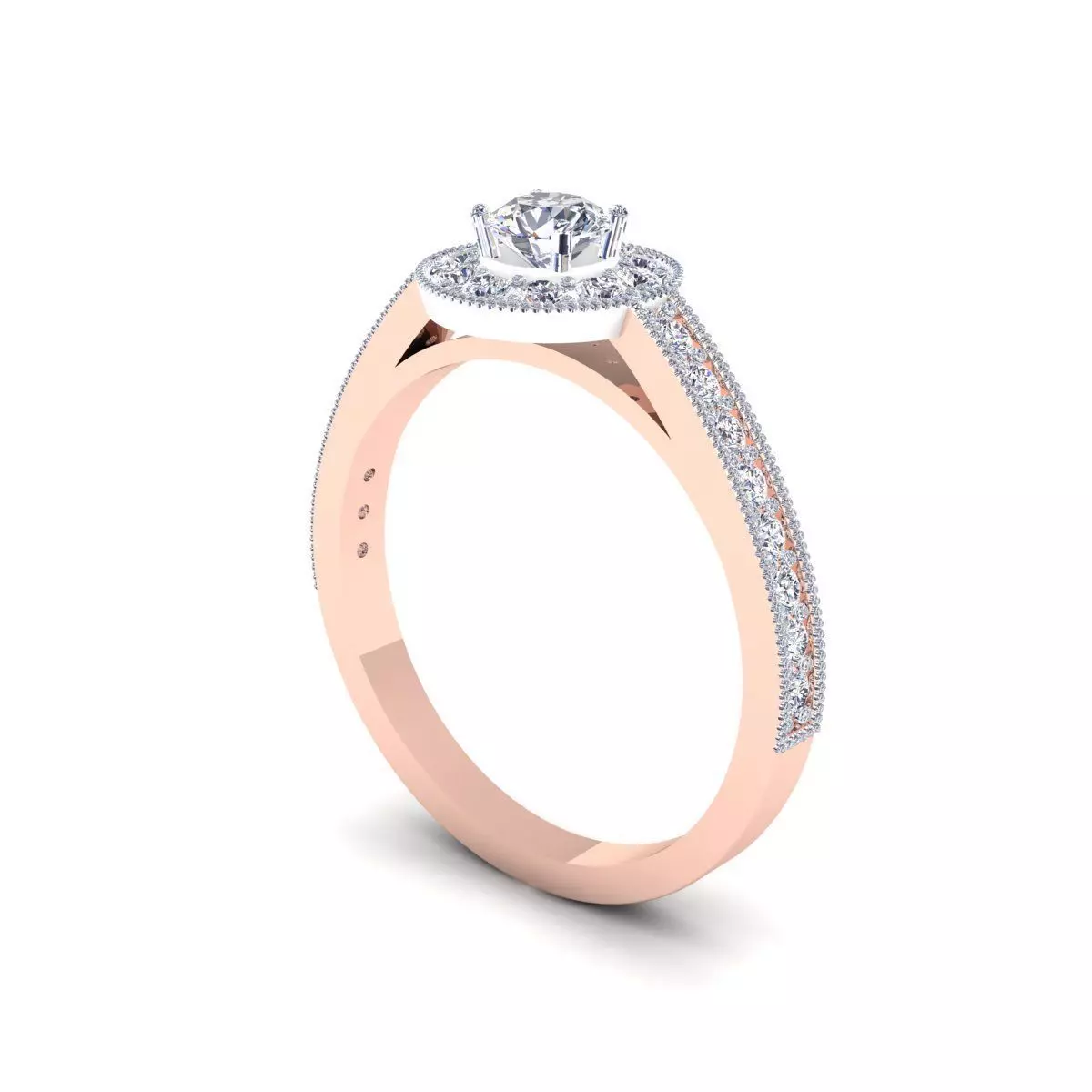 Woman Solitaire Diamond Ring 3d Model print 3D print model