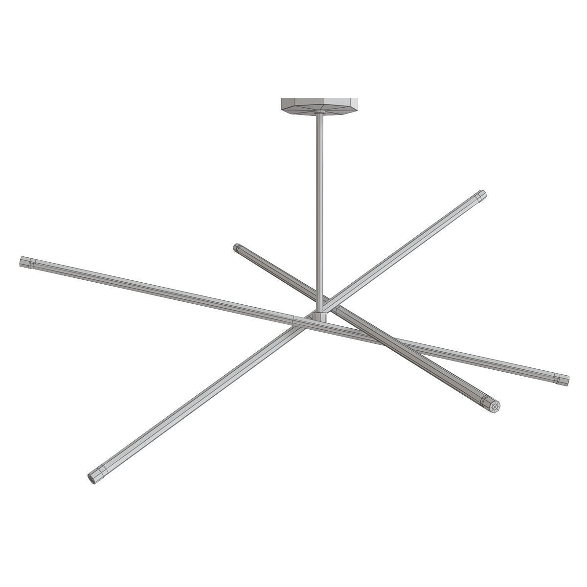 chandelier collection low poly 3d model ceiling light with fo... Low-poly 3D model_17