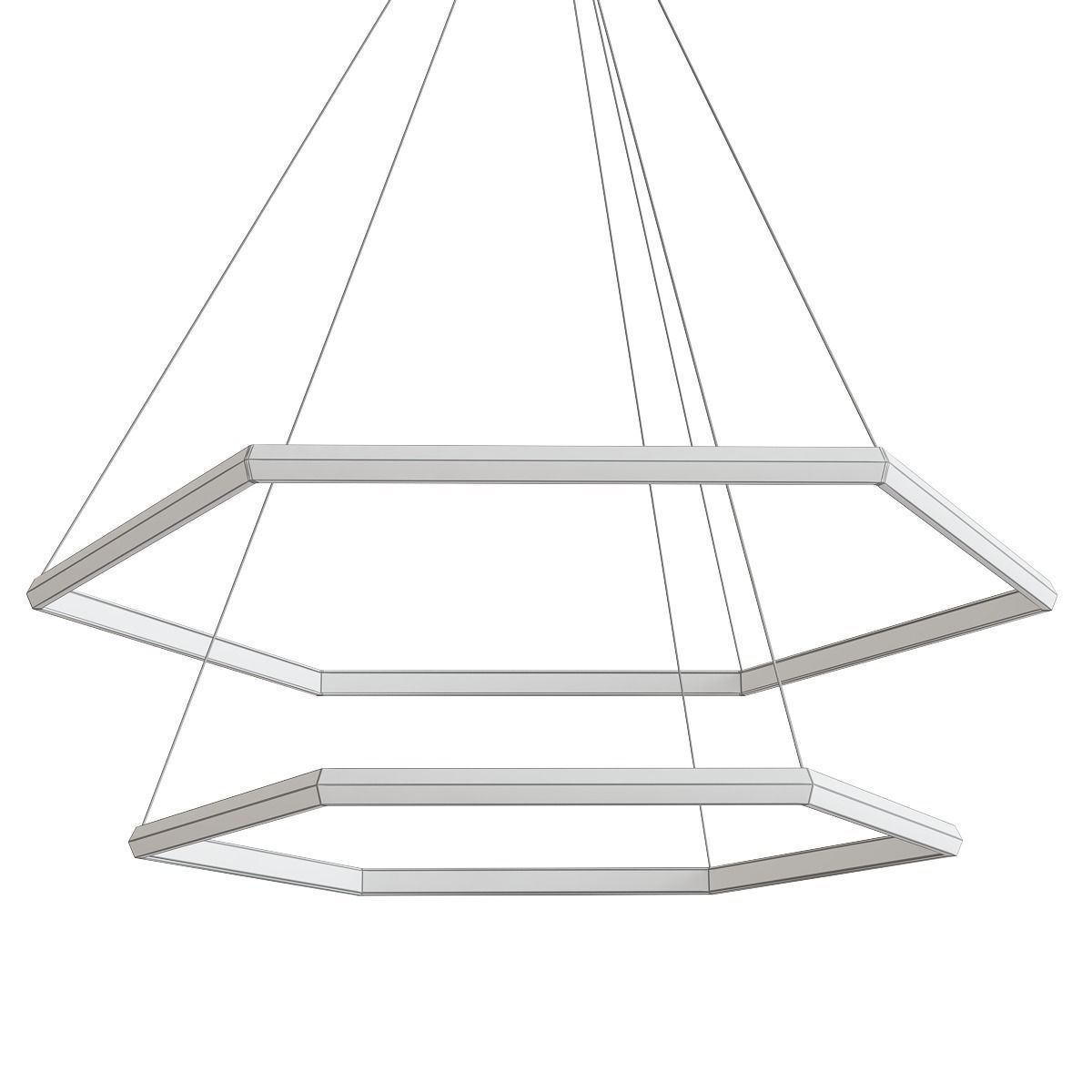 chandelier collection low poly 3d model ceiling light with fo... Low-poly 3D model_14