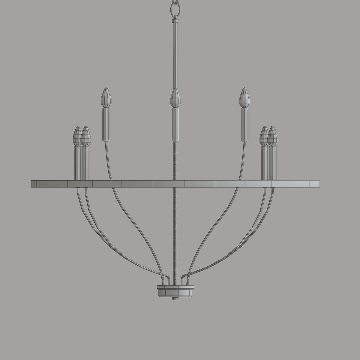 chandelier collection low poly 3d model ceiling light with fo... Low-poly 3D model_6