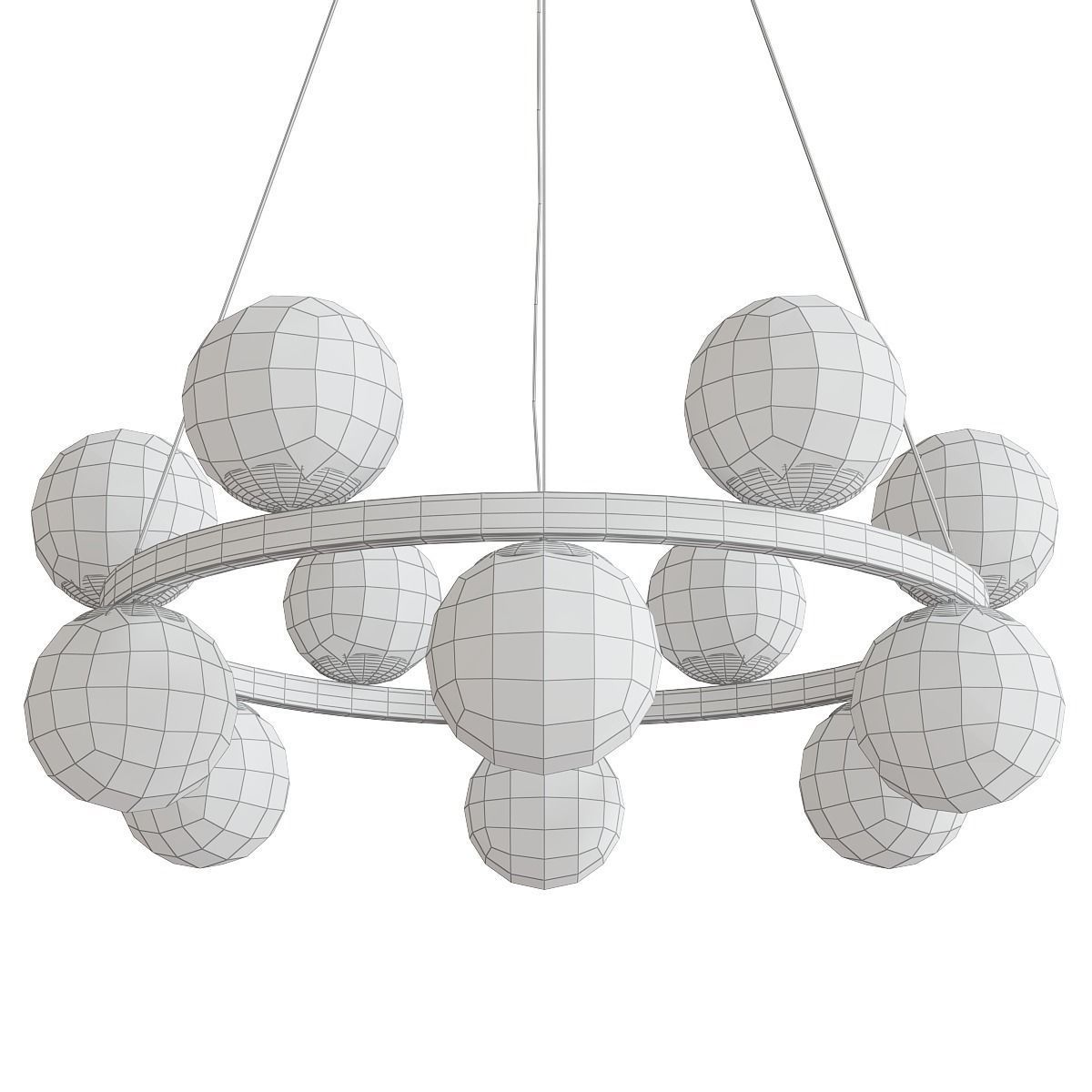 chandelier collection low poly 3d model ceiling light with fo... Low-poly 3D model_4