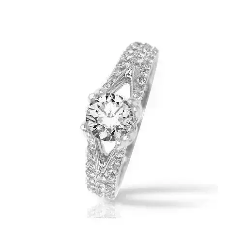 woman Solitaire Diamond Ring 3d Model print 