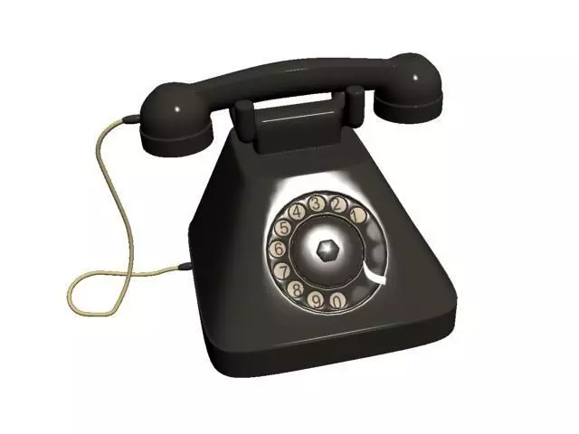 telephone old Low-poly 3D model_0