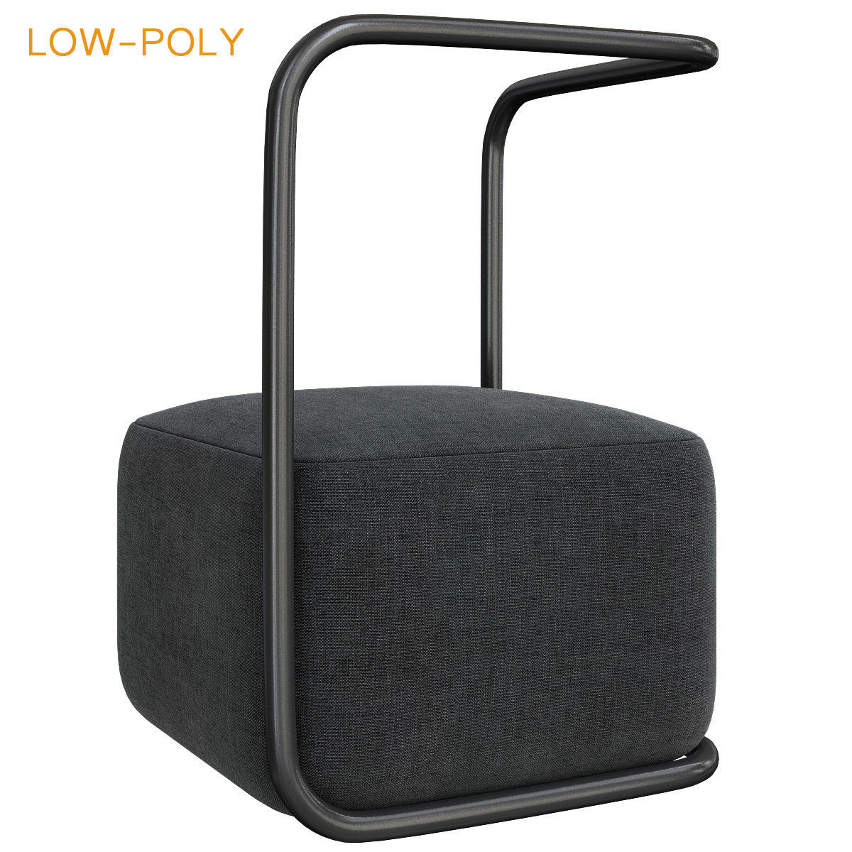 Chair collection low poly 3d model - dining Low-poly 3D model_20