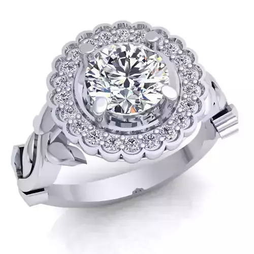 Solitaire Diamond Ring 3d Model 