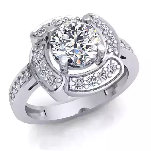 Wedding Diamond Ring 3d Model 