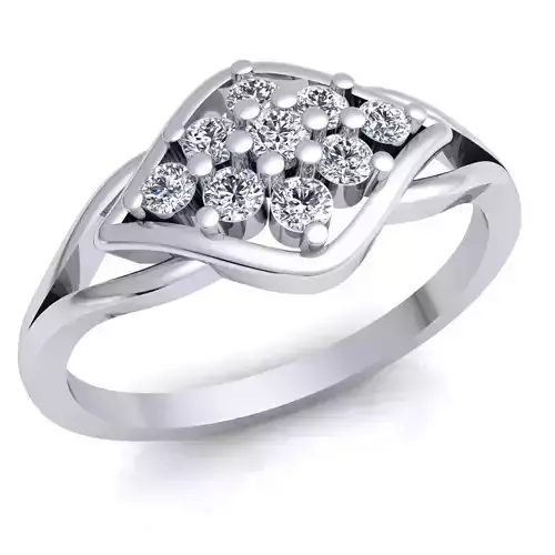 new woman Diamond Ring 3d Model print 