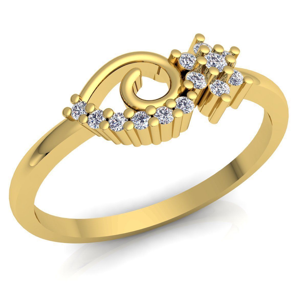 Diamond Ring 3d Model print  3D print model_2