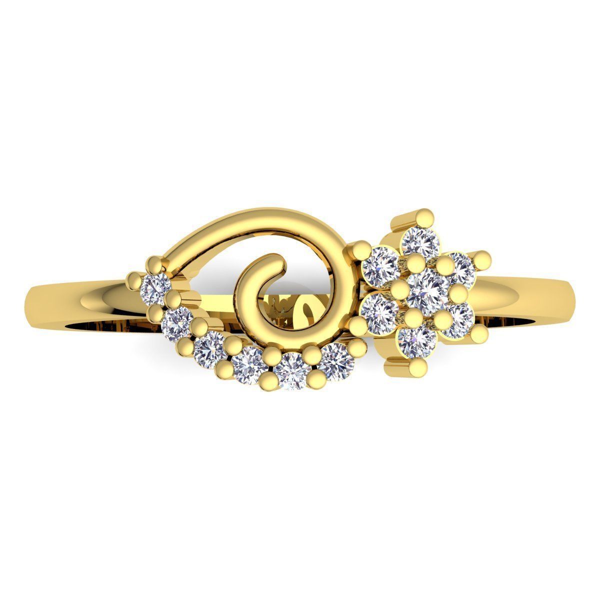 Diamond Ring 3d Model print  3D print model_6