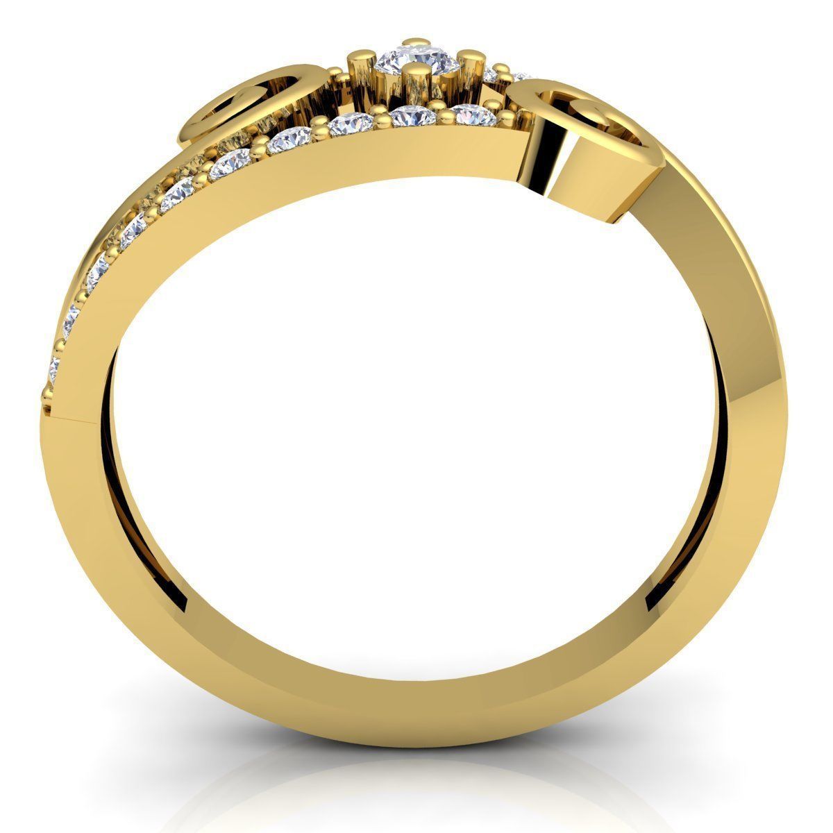 Diamond Ring 3d Model print  3D print model_3