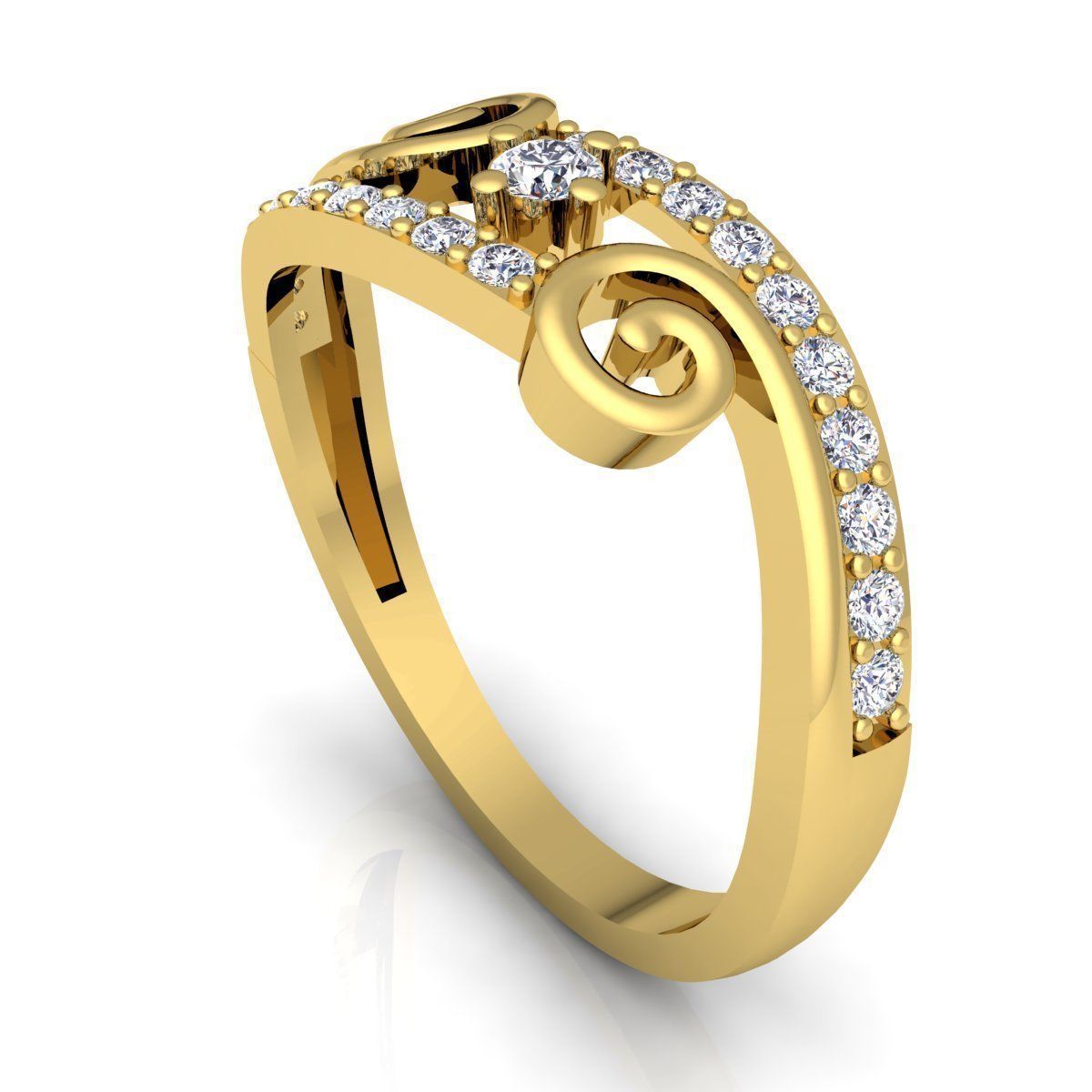 Diamond Ring 3d Model print  3D print model_9