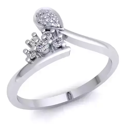 New Woman Diamond Ring 3d Model print 