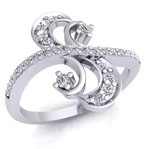 Woman Diamond Ring 3d Model print 