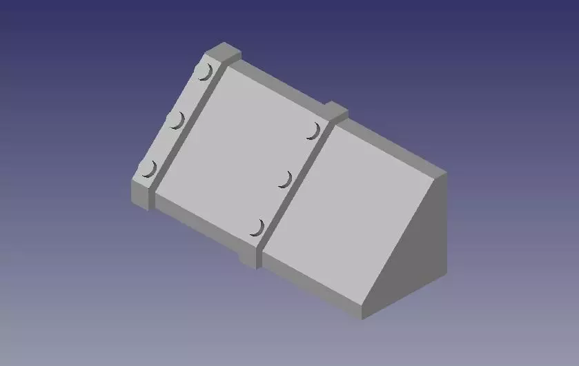 wargaming trench system - straigh section 3D print model_0