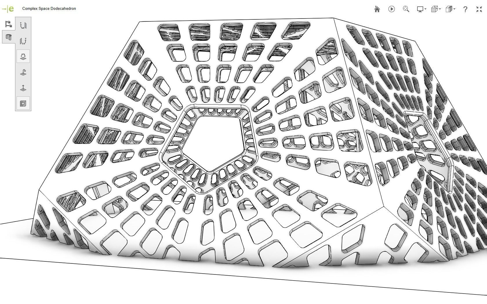 Scifi Dodecahedron 3D print model_24