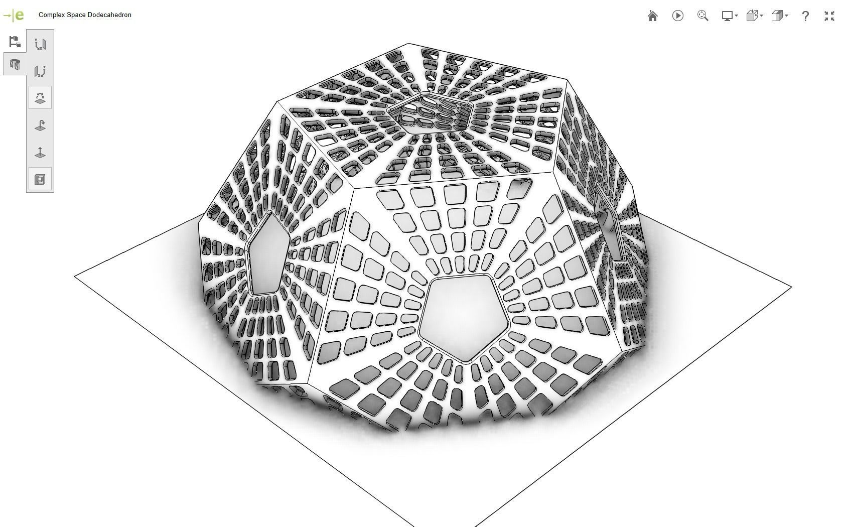 Scifi Dodecahedron 3D print model_20
