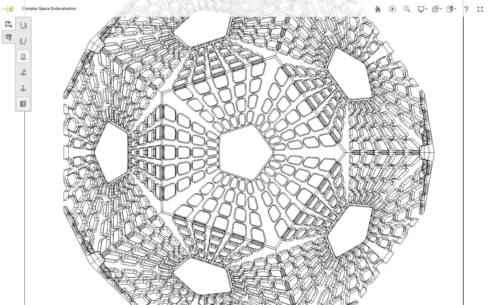 Scifi Dodecahedron 3D print model_16