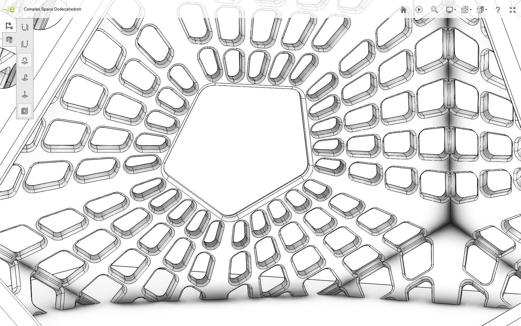 Scifi Dodecahedron 3D print model_25