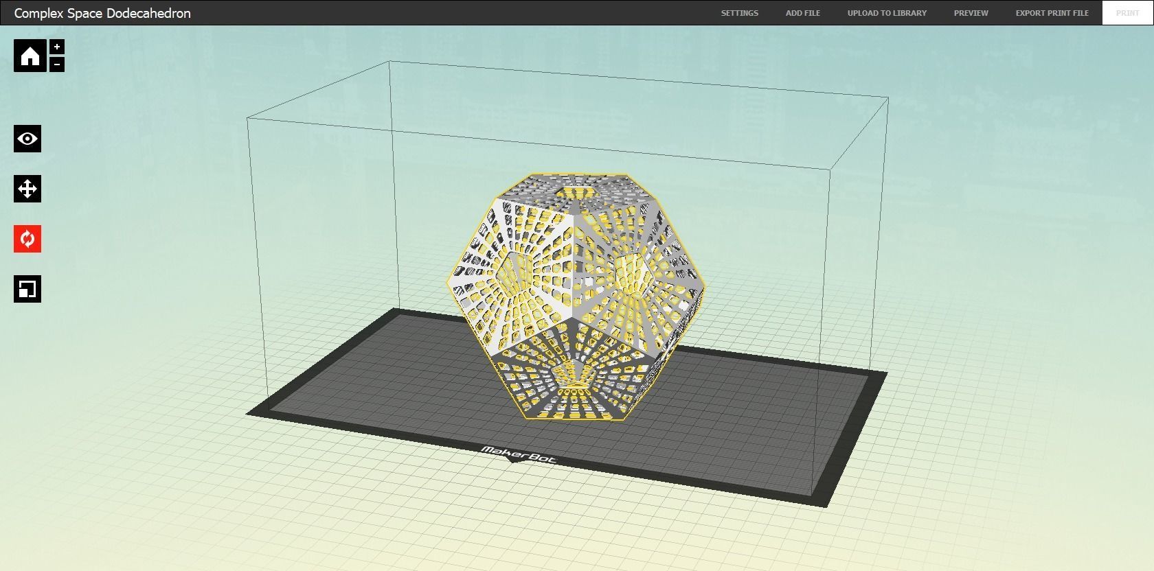 Scifi Dodecahedron 3D print model_29