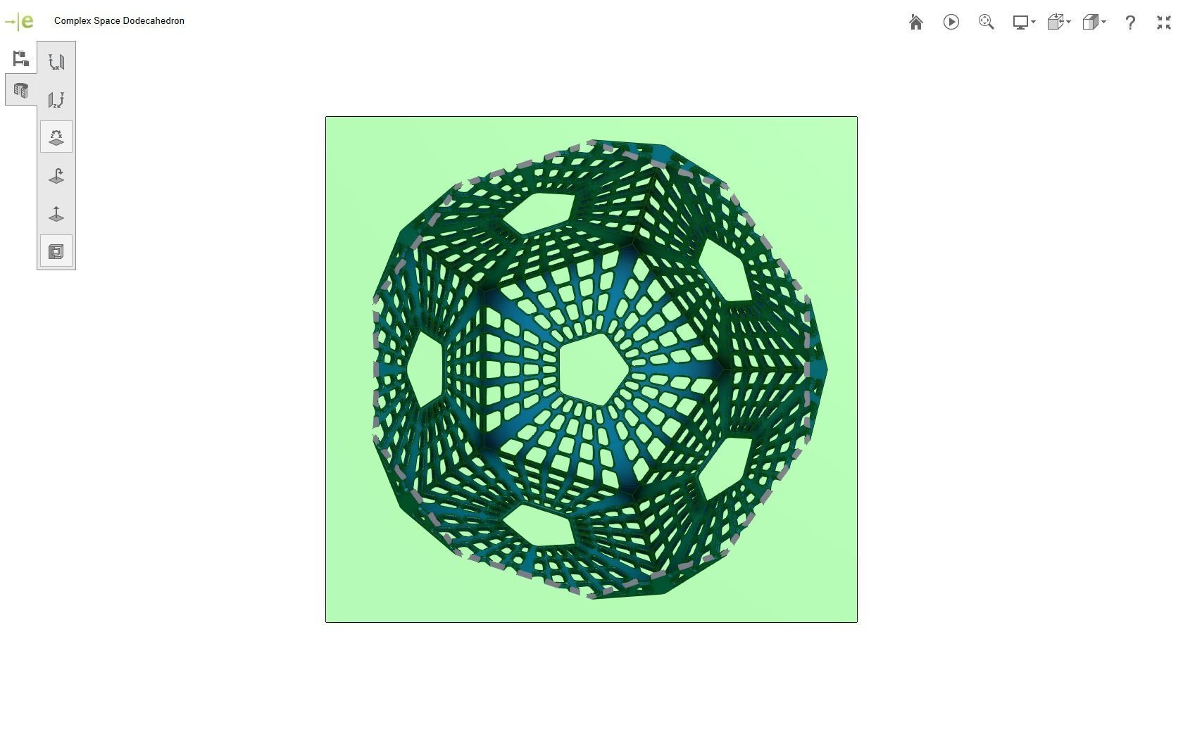 Scifi Dodecahedron 3D print model_12