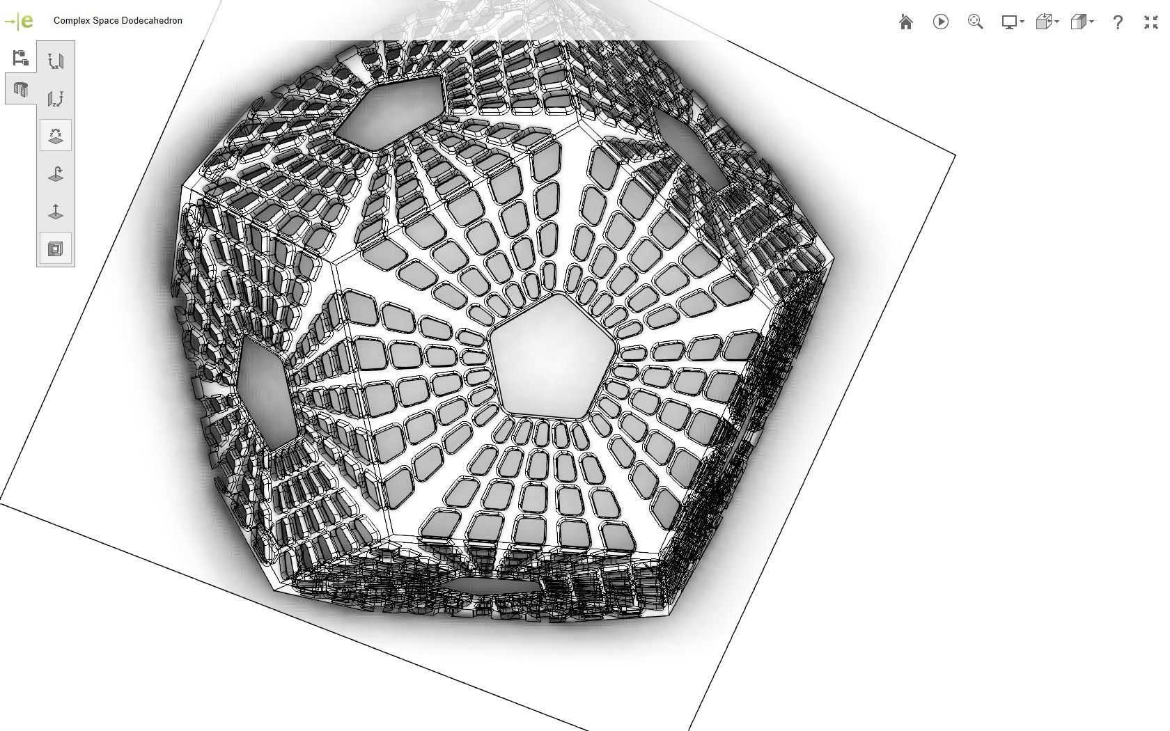 Scifi Dodecahedron 3D print model_17