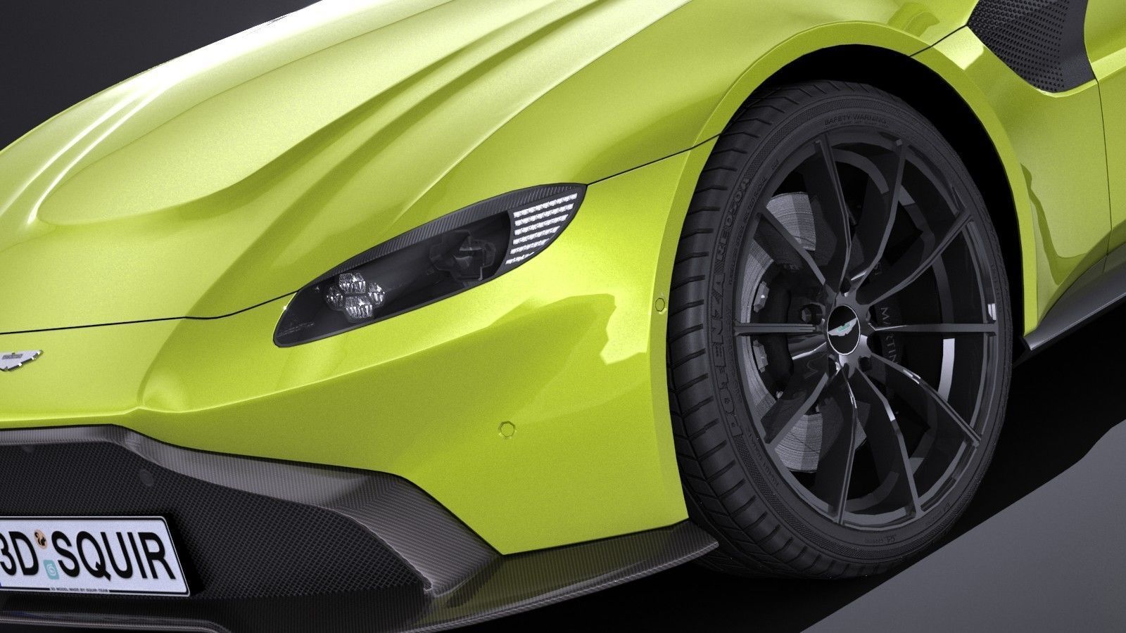 LowPoly Aston Martin Vantage 2019 Low-poly 3D model_2