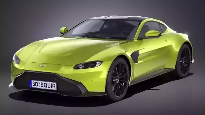 LowPoly Aston Martin Vantage 2019 Low-poly 3D model