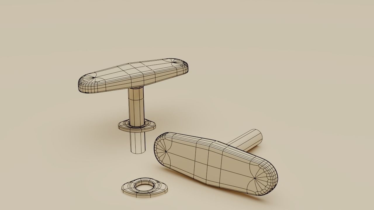F16 Pedal Adjustment Handle 3D model_3