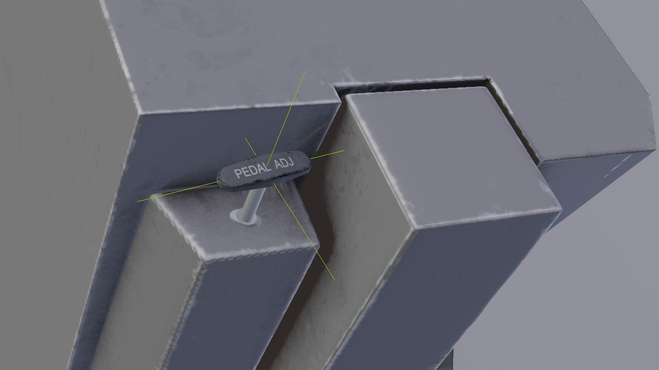 F16 Pedal Adjustment Handle 3D model_7