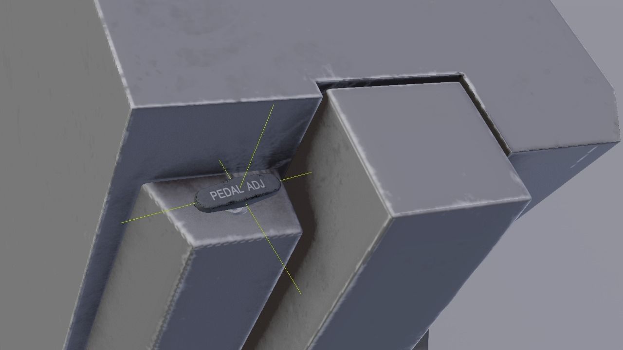 F16 Pedal Adjustment Handle 3D model_6