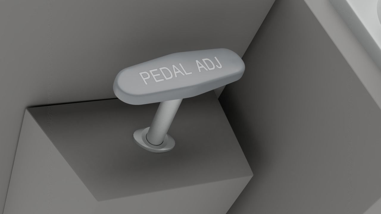 F16 Pedal Adjustment Handle 3D model_9