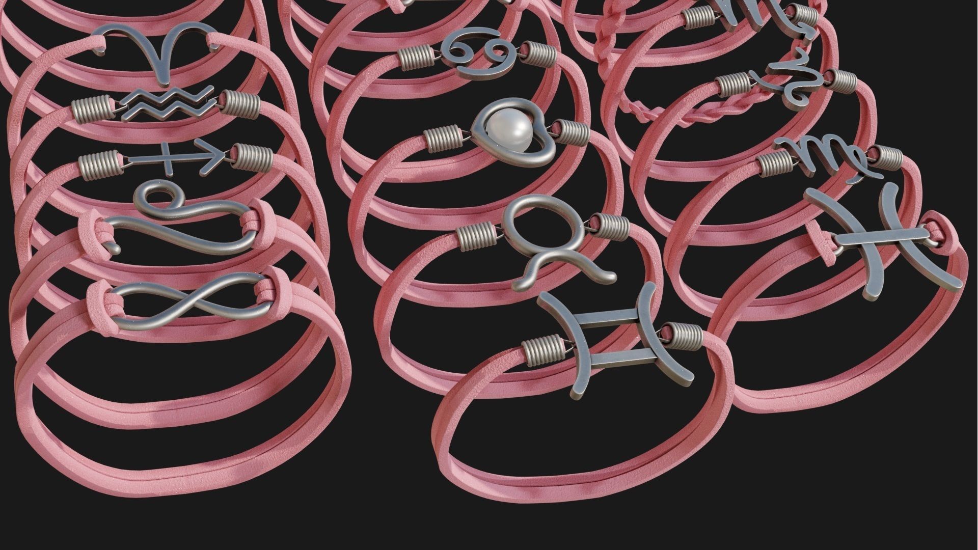 Bracelet Zodiac signs - PBR 3D model_21