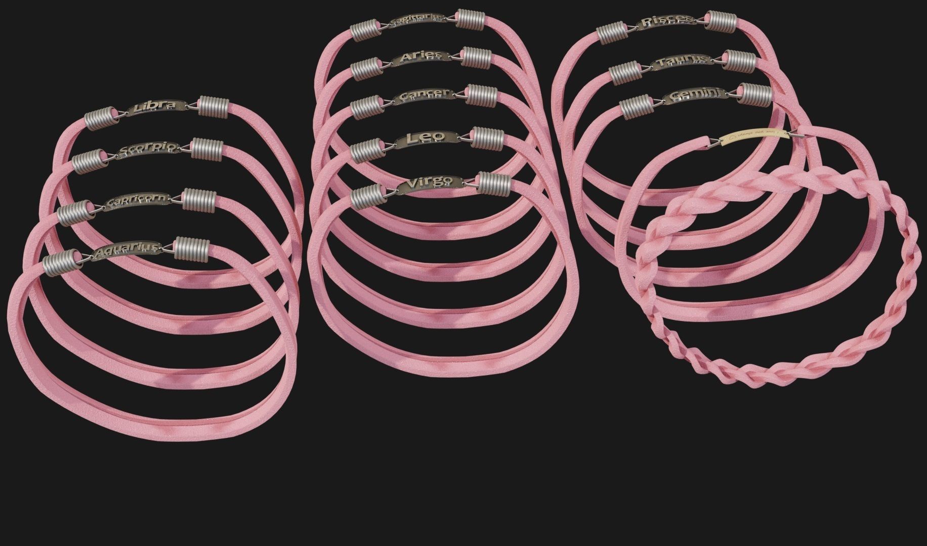 Bracelet Zodiac signs - PBR 3D model_20