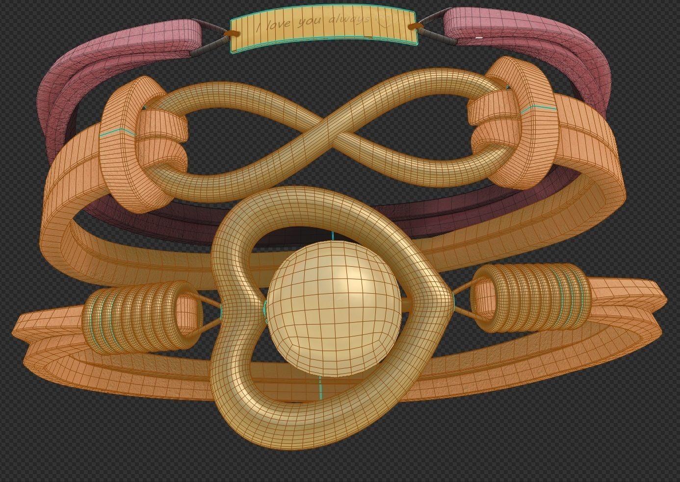 Bracelet Zodiac signs - PBR 3D model_3