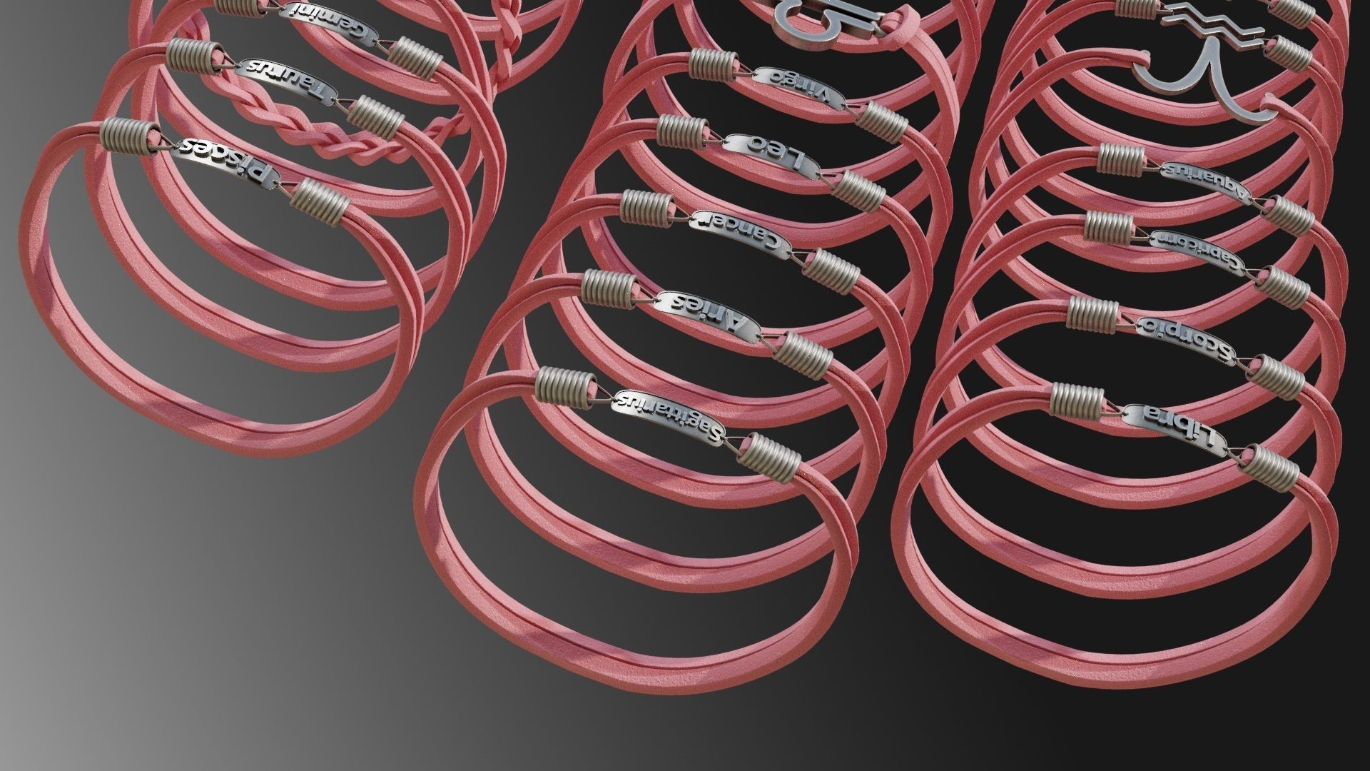 Bracelet Zodiac signs - PBR 3D model_22