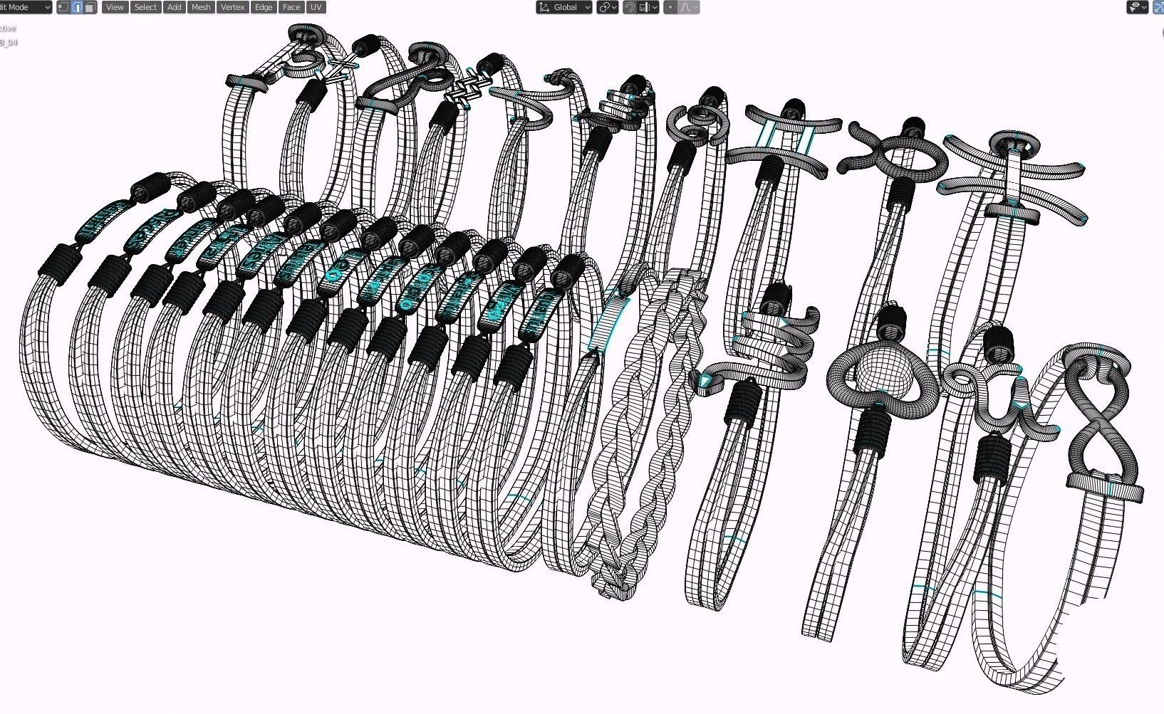 Bracelet Zodiac signs - PBR 3D model_2