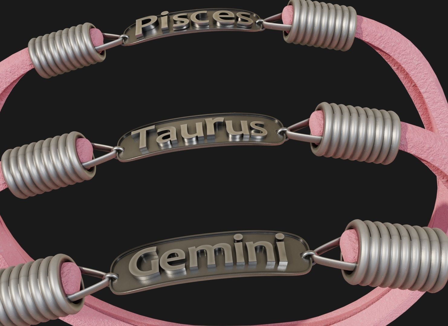 Bracelet Zodiac signs - PBR 3D model_13