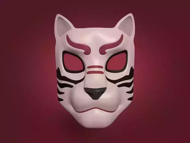 Tiger Mask Low-poly 3D model