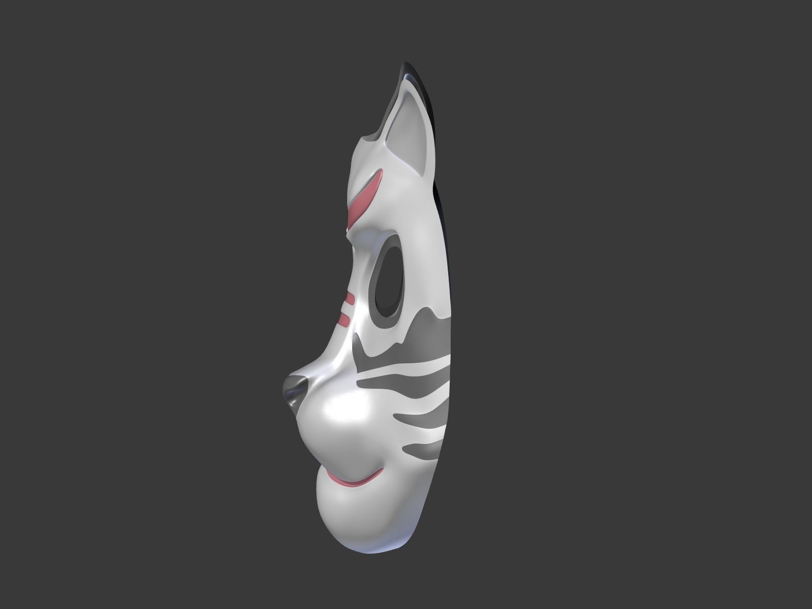 Tiger Mask Low-poly 3D model_8