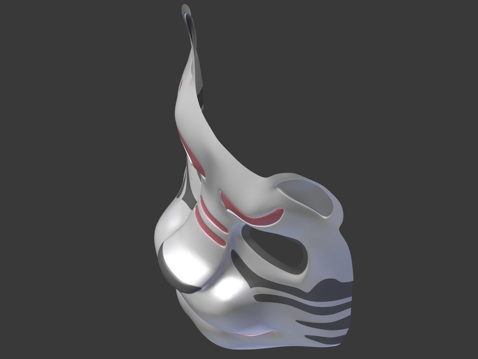 Tiger Mask Low-poly 3D model_14