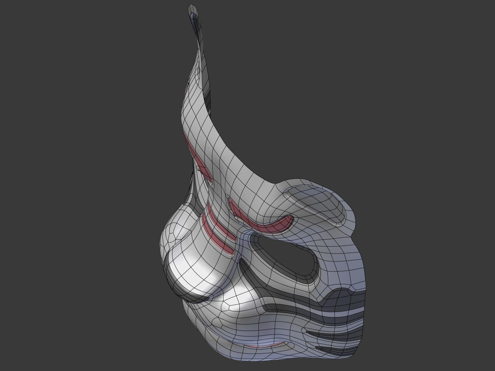 Tiger Mask Low-poly 3D model_15