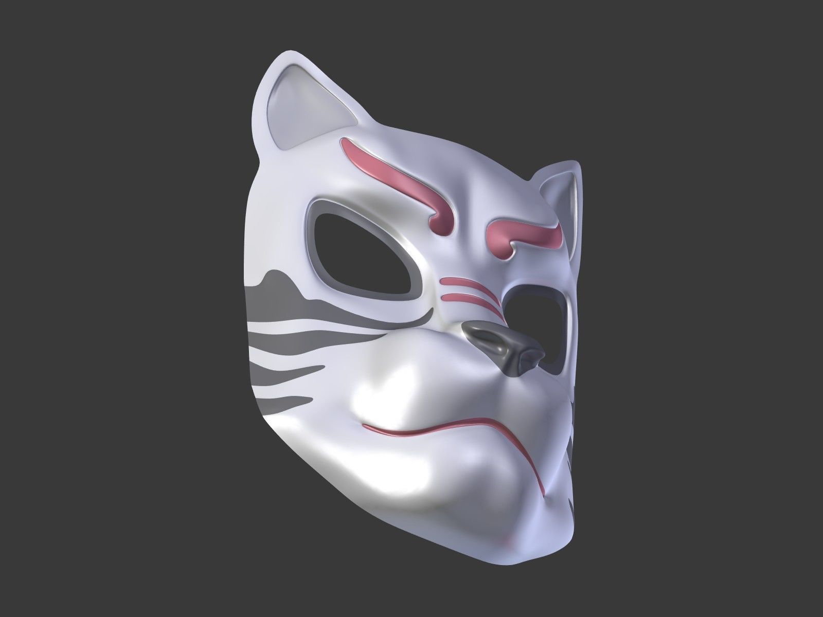 Tiger Mask Low-poly 3D model_12