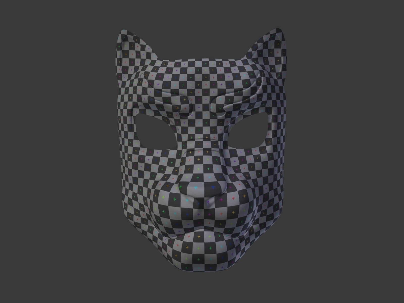 Tiger Mask Low-poly 3D model_3