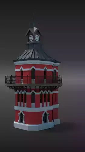 Clock Tower Classic Building Free 3D model