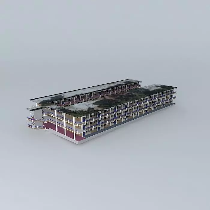 Cucei building set W and X Free 3D model_0