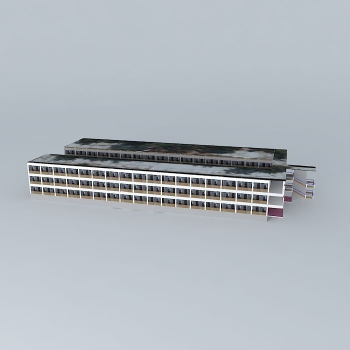 Cucei building set W and X Free 3D model_1