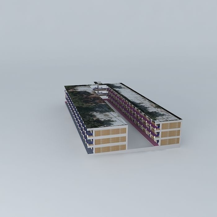 Cucei building set W and X Free 3D model_2