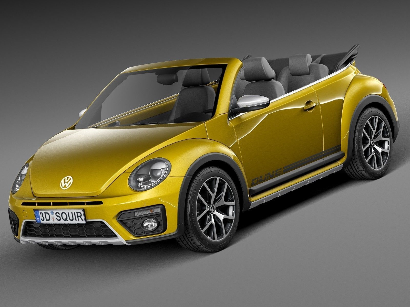 Volkswagen Beetle Dune Convertible 2016 3D Model MAX OBJ ...